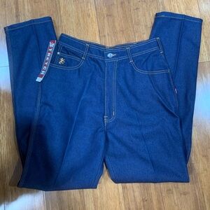 Vintage 80’s NWT Braxton high waisted straight leg dark denim jeans sz 14